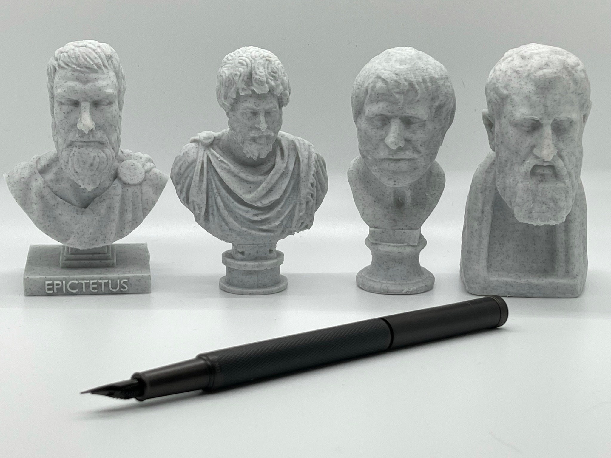Stoic Statue Set Marcus Aurelius Statue Seneca Epictetus Etsy Canada