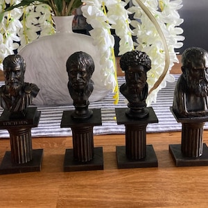 Stoic Statue Set (Collect them all!) Marcus Aurelius, Seneca, Epictetus, and Zeno Busts