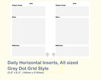 Daily Horizontal, Dot Grid Printable Layout