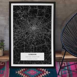 Fully Customizable Black & White Map Print - Custom City Map, Custom Map Art, Custom Map Print, City Map Print, City Map Art, Maps Of Cities