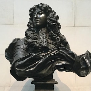 Bust of Louis XIV, 3D printed, home decor, unique gift.