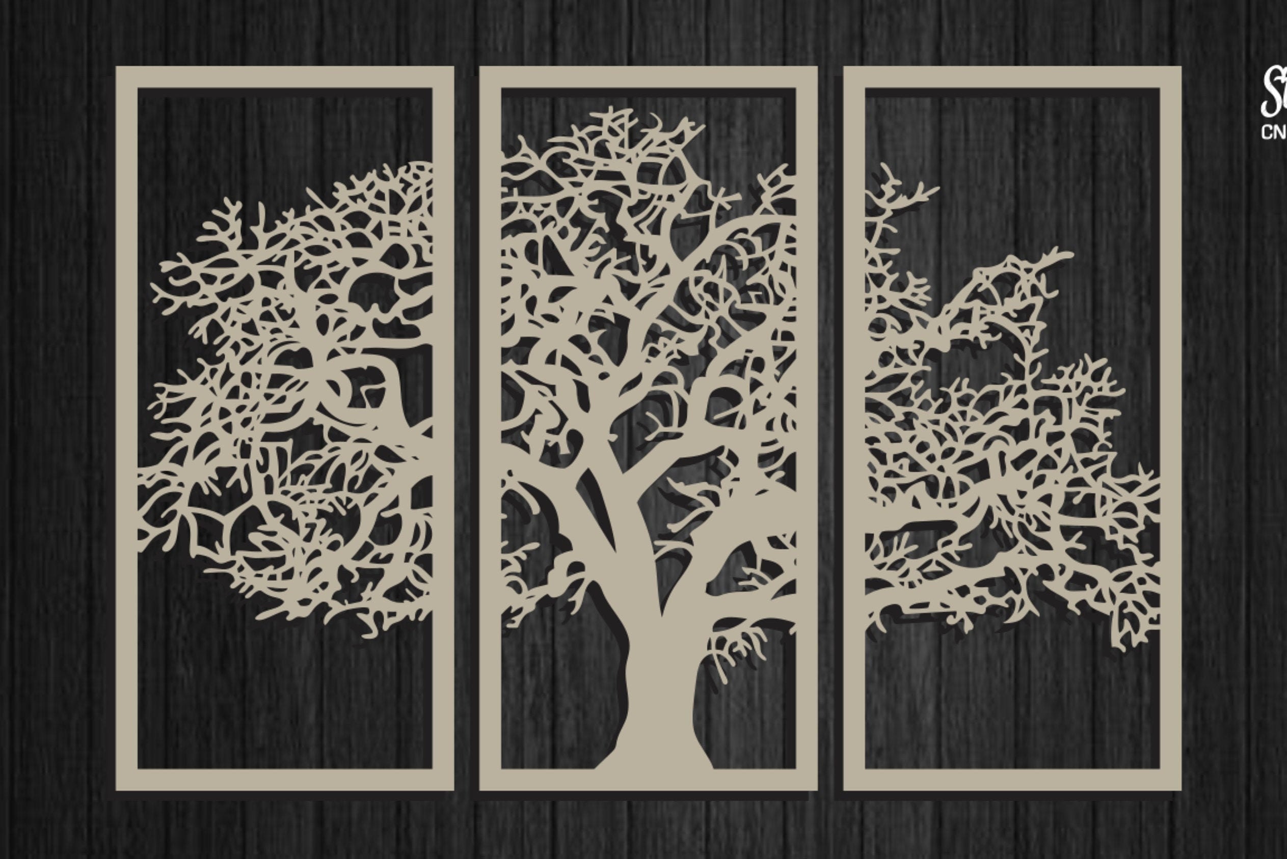 Tree Frame Vector Files for Laser Cut Cnc Digital Files Etsy