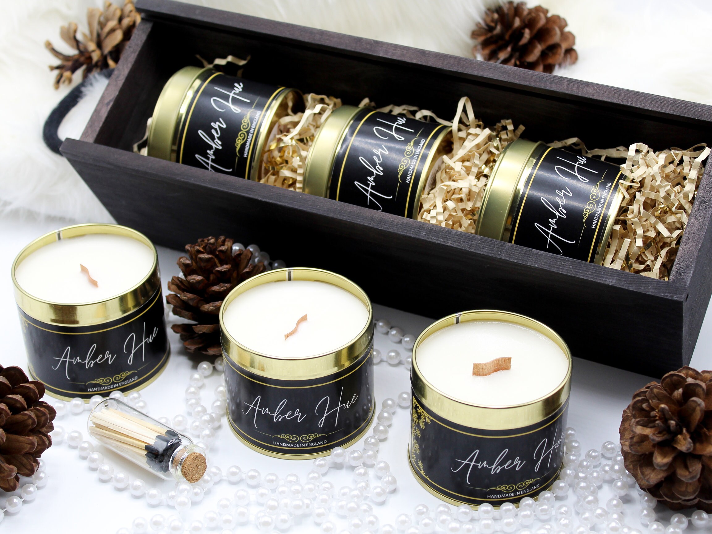 Soy Wax Candle Gift Set Gift Box Set of 3 Luxury Natural Etsy