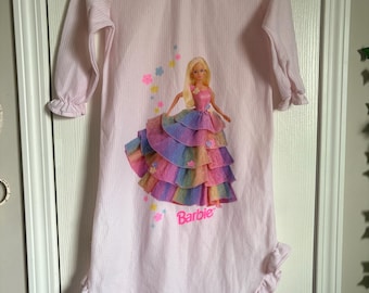 Vintage 1998 Barbie Rainbow Ruffle Nightgown size 10