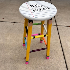 customized painted teacher stools