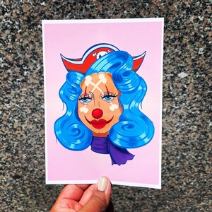 Pirate Queen Payasa Clown Laminated Weatherproof Sticker Clowncore