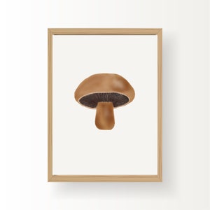 Mushroom Artwork Print | Kitchen Artwork and Decor | Downloadable Print