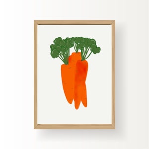Carrots Artwork Print | Kitchen Artwork and Decor | Downloadable Print