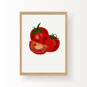 Tomatoes Artwork Print | Kitchen Artwork and Decor | Downloadable Print