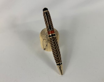 Pluma de madera exótica convertida a mano segmentada