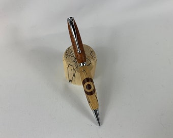 Segmented hand turned wood pen