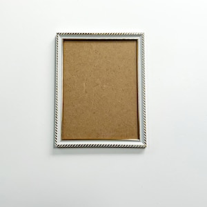 Vintage Photo Frame, Picture Frame 8x6, White, Gold Accents, Wall Hanging, Table Top, Unique, Gallery Wall, Wall Art, Home Decor