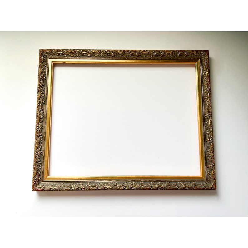 Vintage Antique Gold, Ornate Photo Frame 17.2x13.2, Picture Frame, Wall
