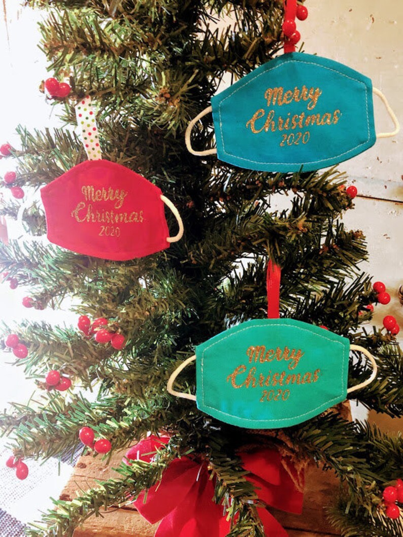 Face Mask Christmas Ornament Etsy
