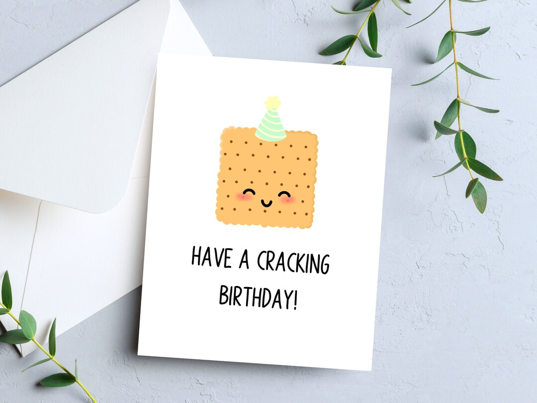 Cracker Birthday Card Have a Cracking Birthday Cute and Etsy