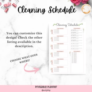Cleaning Schedule Checklist Planner. Classic Happy Planner, Big Happy ...