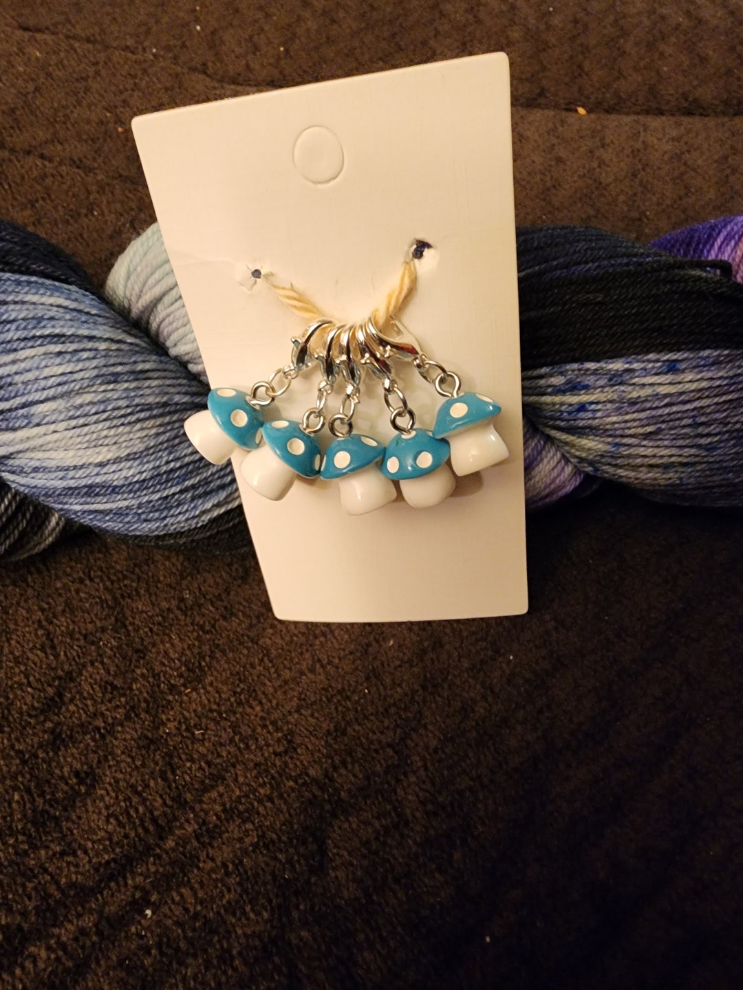 Mushroom Stitch Markers Gift for Crocheter Mushroom Row Etsy