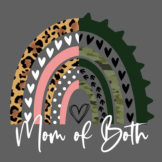 Mom of Both Split Rainbow SVG Digital Download Split Rainbow | Etsy
