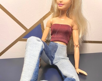 Burgundy Tube Top for 11.5 Inch Fashion Doll