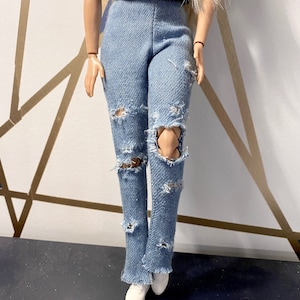 Distressed Skinny Jeans for 11.5 Inch Fashion Doll