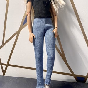 Pattern for 11.5 Inch Fashion Doll Skinny Jeans