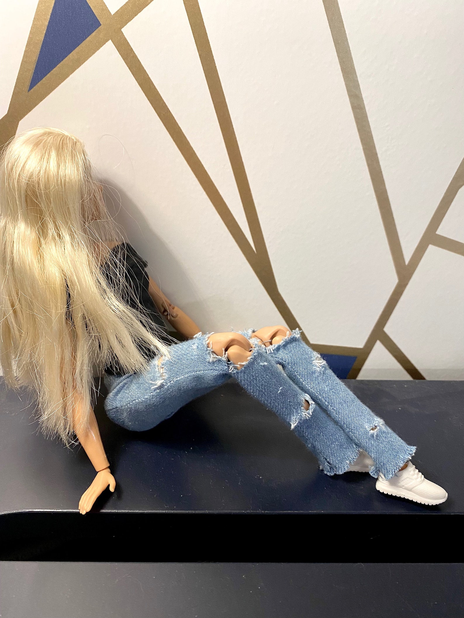 Distressed Skinny Jeans pour Barbie de taille classique | Etsy