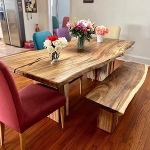 Live edge dining table