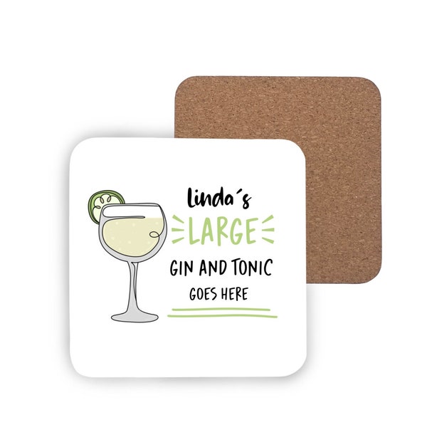 Personalised Gin and Tonic Coaster, Gift For Gun Lover, Funny Gift For Friend, Alcoholic Birthday Gift, Home Decor, Gin Gift