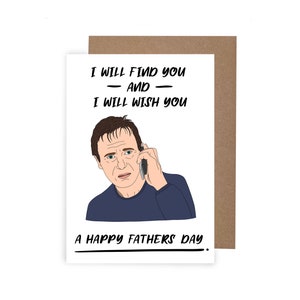 Carte de fête des pères inspirée prise, carte drôle pour papa, carte de film prise, carte de fête des pères Liam Neeson, carte de film classique pour papa