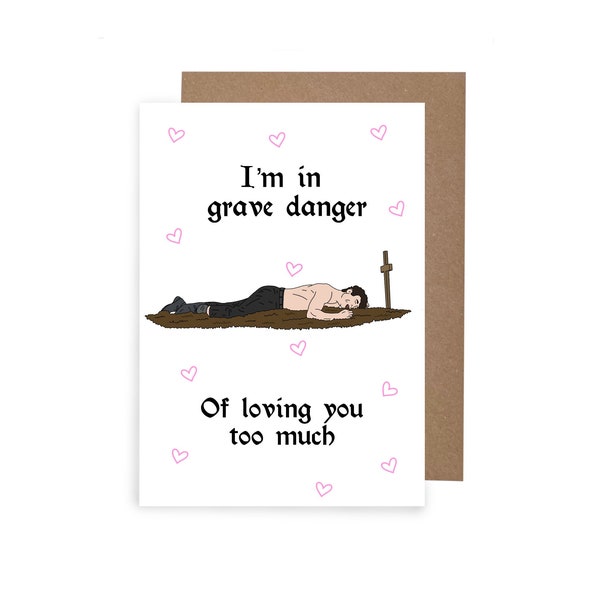 Saltburn Valentine’s Day Card, Jacob Elordi Valentine Card, Saltburn Grave Scene Valentine Card, Funny Anniversary Card,A6 Valentine Card