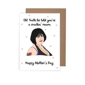 Tarjeta del Día de la Madre de Gavin y Stacey, Tarjeta del Día de la Madre con temática de Nessa, Tarjeta del Día de la Madre Cracking Mam, Tarjeta de mamá Nessa, Tarjeta divertida A6 para mamá