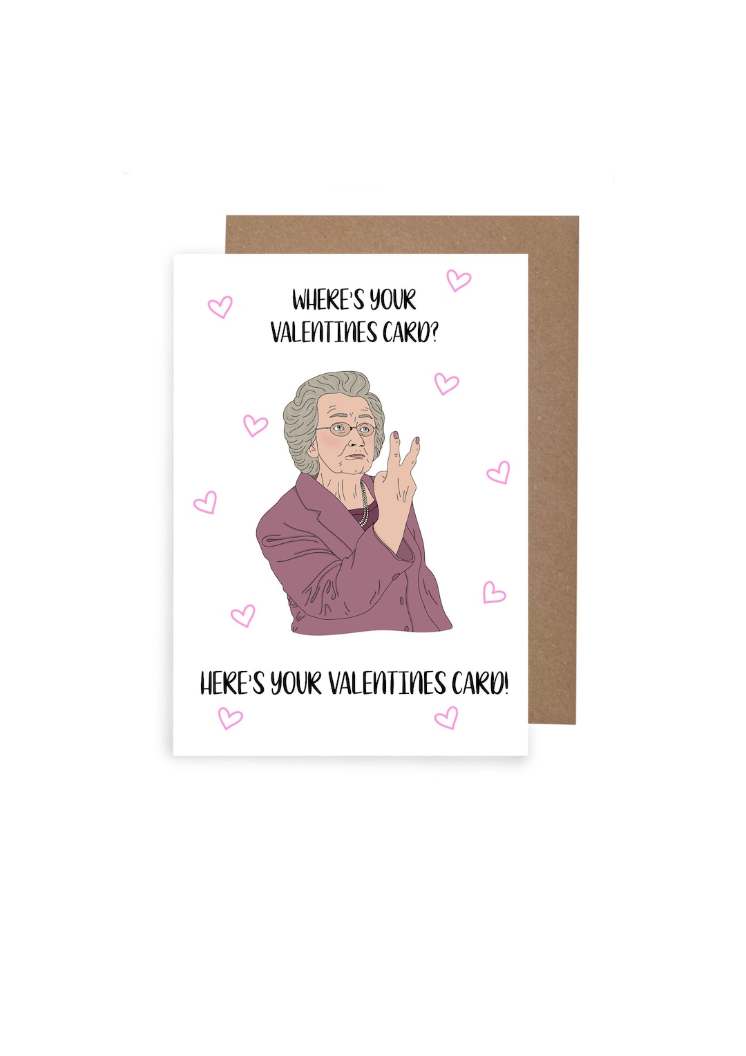 Gavin and Stacey Valentines Card, Doris Themed Valentines Card, Wheres the Salad, Doris