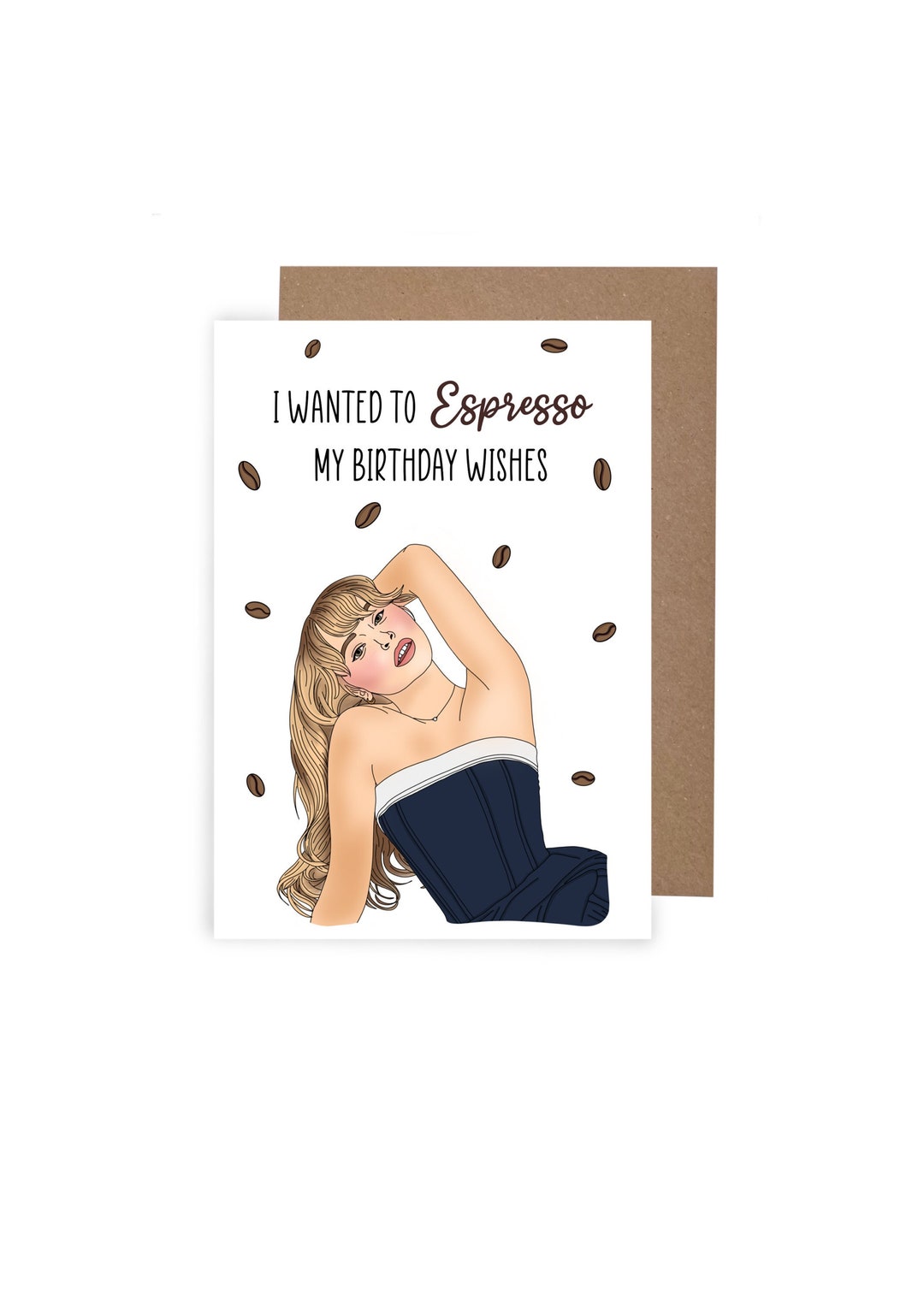 Sabrina Carpenter Birthday Card, Funny Card, Espresso Birthday Card