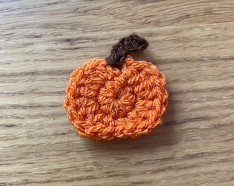 Crochet Pumpkin Appliqué | Halloween Pumpkin Applique