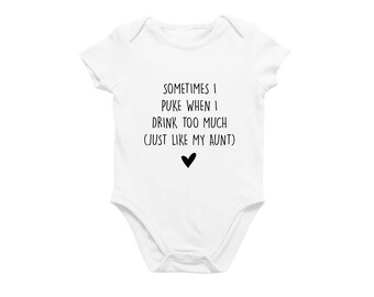 Gender Neutral Baby Shower Gift Sometimes I Puke When I Drink too Much Funny Fathers Day Gift Funny Baby Bodysuit Gift Unisex Baby Gift