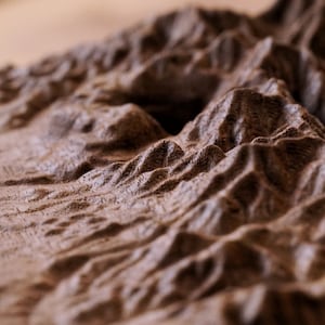 Oquirrh Mountains Wooden Topographic Relief Map