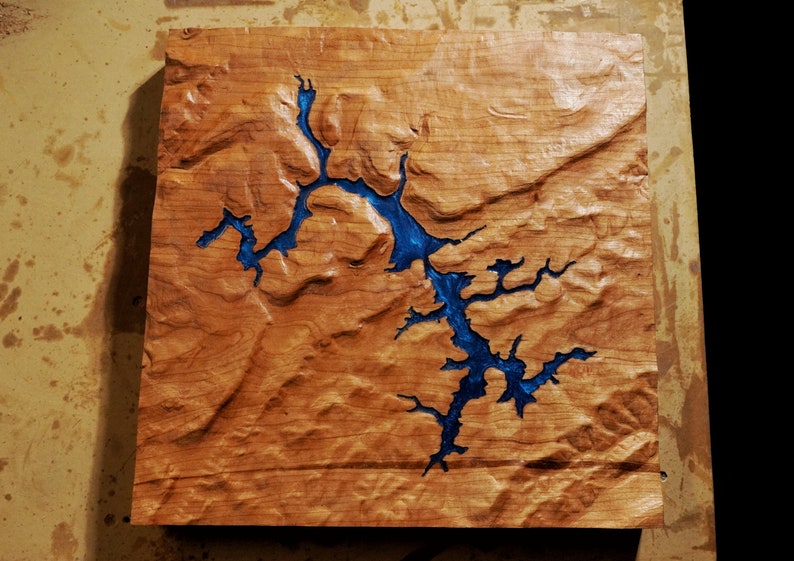 Deep Creek Lake Maryland | Epoxy Lake | Wooden Map | Relief Map Deep Creek Lake Maryland | Epoxy Lake | Wooden Map | Relief Map