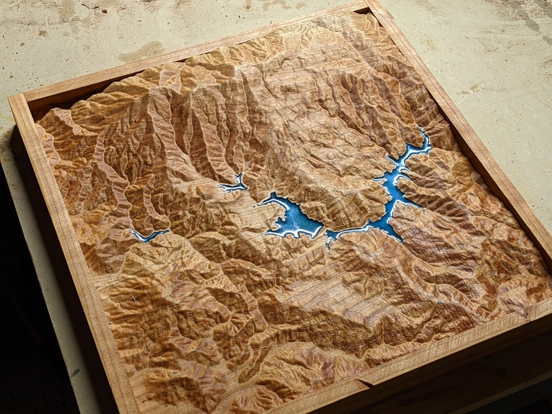 Custom Personalized Wooden Relief 3D Maps Topographic Map Custom 3D Map Housewarming Gift Wedding Gift image 8
