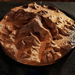 Mount Everest Wooden Map | Everest 3D Map | Relief Map