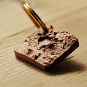 Wooden Topographic Map Keychain | Topographic Map | Wedding Venue Location | Elevation Keychain |