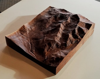 Custom Personalized Wooden Relief 3D Maps | Topographic Map | Custom 3D Map | Housewarming Gift | Wedding Gift