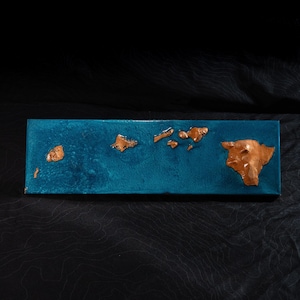 Hawaiian Islands Wood Topographic Map with Epoxy Resin