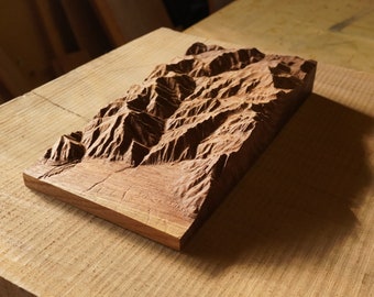 Millcreek Canyon Wooden Relief Map