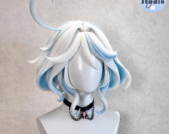 Furina Light Up Cosplay Wig – Genshin Impact Styled LED Wig, Fontaine Hydro Game Wig