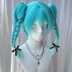 Ready to Ship –Anti gravity Hatsune Miku Bunny Girl Cosplay Wig