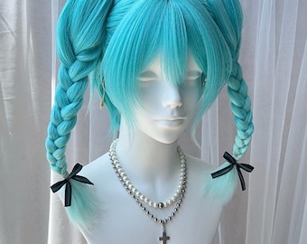 Hatsune Miku BiCute Bunnies Wig – Rurudo White Bunny Girl Anti-Gravity Styled Cosplay Wig