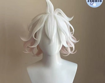 Nagito Komaeda Wig Danganronpa – Styled Cosplay Wig, White Messy Custom Anime Wig