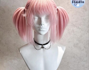 Madoka Kaname Wig Madoka Magica – Styled Cosplay Wig, Pink Magical Girl Custom Wig