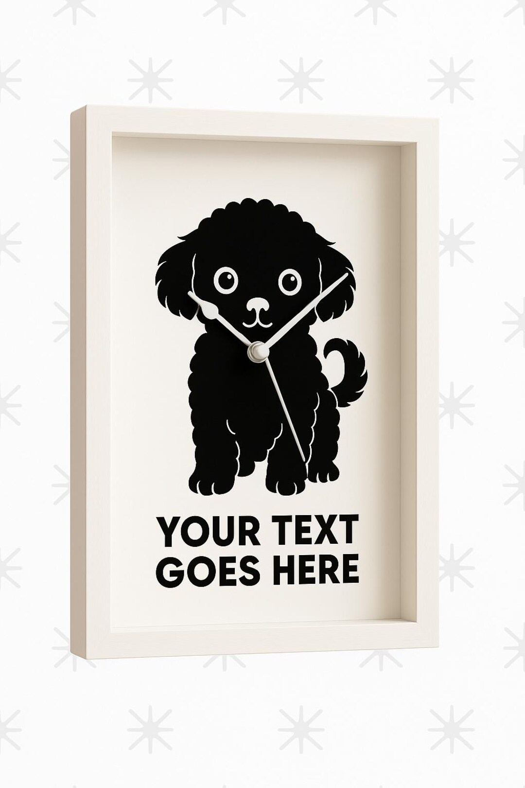 Chipoo Silhouette Clock - Curly Pup Dog Lover Gift - Etsy