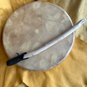 13&quot; Deer Hide custom made drum with mallet and cloth bag